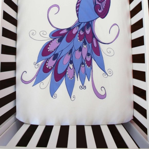 ORGANIC COTTONPEACOCK CRIB SHEET - Picture 4 of 5